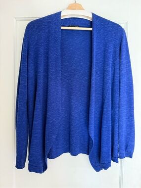 Eileen Fisher Open-Front Royal Blue Cardigan